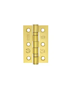 Click Here To Enlarge This Photo Of ZHSS232-FD-PVDPB - Zoo Hardware Grade 7 CE Fire Rated Ball Bearing Hinges 76mm x 50mm x 2mm PVD Stainless Brass