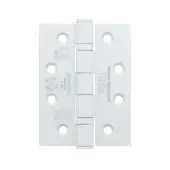 ZHSS243PCW - Zoo Hardware Grade 13 CE Fire Rated Ball Bearing Hinges &lpar;Square&rpar; 102 x 76 x 3mm Powder Coated White