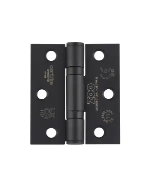 Click Here To Enlarge This Photo Of ZHSS7667S-PCB - Zoo Hardware Grade 11 CE Fire Rated Ball Bearing Hinges &lpar;Square&rpar; 76 x 67 x 2&period;5mm - Powder Coated Black