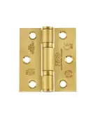 ZHSS7667S-PVDSB - Zoo Hardware Grade 11 CE Fire Rated Ball Bearing Hinges &lpar;Square&rpar; 76 x 67 x 2&period;5mm - PVD Satin Brass