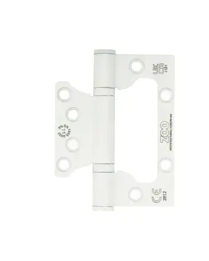 Click Here To Enlarge This Photo Of ZHSSFH-243S-PCW - Zoo Hardware Grade 11 CE Fire Rated Flush &sol; Interleaf Hinges - Powder Coated White