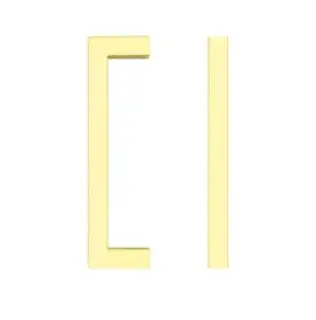 TDFPS-96-PG - Zoo Hardware Square Block Cabinet Pull Handle 96mm c&sol;c Polished Gold Finish
