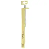 JSS51PVD Frelan Hardware Polished Brass &lpar;SS&rpar; Lever Action Flush Bolt 203mm x 20mm Square Forend