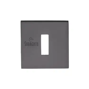 Click Here To Enlarge This Photo Of 5M-4048-Q-153 M&period;Marcus Sorrento Keyhole Escutcheon on Square Rose Matt Black