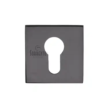 Click Here To Enlarge This Photo Of 5M-4049-Q-153 M&period;Marcus Sorrento Euro Profile Escutcheon on Square Rose Matt Black