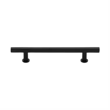 Click Here To Enlarge This Photo Of C0362 160-BKMT Heritage Brass Cabinet Pull T-Bar Design with 16mm Rose 160mm ctc Matt Black Finish