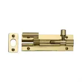 C1592 4-PB Heritage Brass Door Bolt Necked 4 x 1&period;25 Polished Brass finish