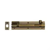 C1594 6-AT Heritage Brass Door Bolt Necked 6 x 1&period;5 Antique Brass finish