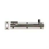 C1594 6-PNF Heritage Brass Door Bolt Necked 6 x 1&period;5 Polished Nickel finish
