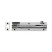 C1594 6-SC Heritage Brass Door Bolt Necked 6" x 1&period;5" Satin Chrome finish