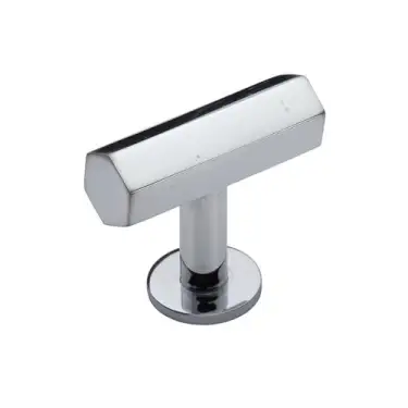 Click Here To Enlarge This Photo Of C2239-PC Heritage Brass Cabinet Knob Hexagon T-Bar Design with Rose 41mm Polished Chrome finish