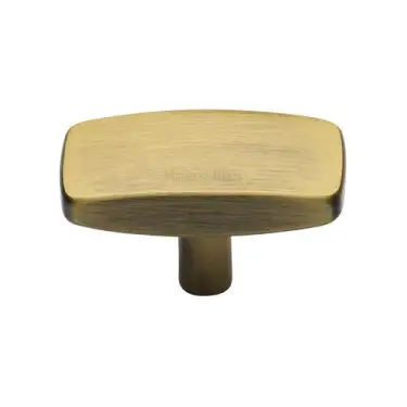 Click Here To Enlarge This Photo Of C3384 41-AT Heritage Brass Cabinet Knob Rectangular Design 41mm Antique Brass finish