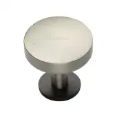 C3878 32-BSN Heritage Brass Cabinet Knob Domed Disc Design with Rose 32mm Matt Bronze&sol;Satin Nickel finish