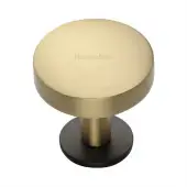 C3878 38-BSB Heritage Brass Cabinet Knob Domed Disc Design with Rose 38mm Matt Bronze&sol;Satin Brass finish