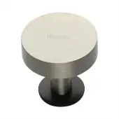 C3885 38-BSN Heritage Brass Cabinet Knob Disc Design with Base 38mm Matt Bronze &sol; Satin Nickel finish