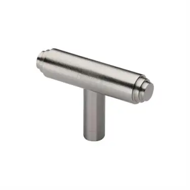Click Here To Enlarge This Photo Of C4445-SN Heritage Brass Cabinet Knob Stepped T-Bar Design 45mm Satin Nickel finish