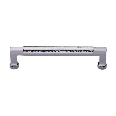 Click Here To Enlarge This Photo Of HAM0312 203-PC Heritage Brass Cabinet Pull Bauhaus Hammered Design 203mm ctc Polished Chrome Finish