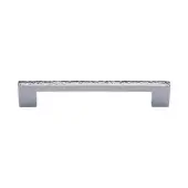 HAM0337 128-PC Heritage Brass Cabinet Pull Metro Hammered Design 128mm ctc Polished Chrome Finish