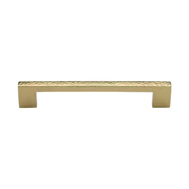 Click Here To Enlarge This Photo Of HAM0337 160-PB Heritage Brass Cabinet Pull Metro Hammered Design 160mm ctc Polished Brass Finish