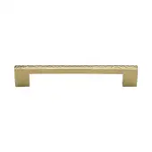 HAM0337 192-PB Heritage Brass Cabinet Pull Metro Hammered Design 192mm ctc Polished Brass Finish
