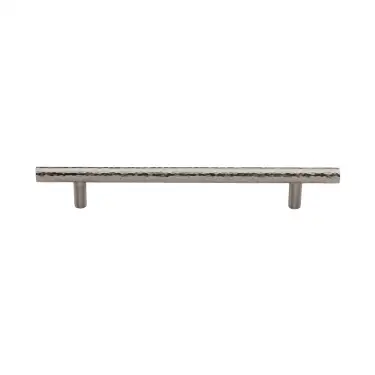 Click Here To Enlarge This Photo Of HAM0361 101-SN Heritage Brass Cabinet Pull T-Bar Hammered Design 101mm ctc Satin Nickel Finish