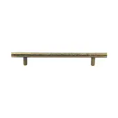 HAM0361 160-AT Heritage Brass Cabinet Pull T-Bar Hammered Design 160mm ctc Antique Brass Finish
