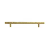 HAM0361 160-SB Heritage Brass Cabinet Pull T-Bar Hammered Design 160mm ctc Satin Brass Finish