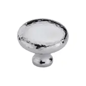 HAM113 32-PC Heritage Brass Cabinet Knob Victorian Round Hammered Design 32mm Polished Chrome finish