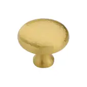 HAM113 38-SB Heritage Brass Cabinet Knob Victorian Round Hammered Design 38mm Satin Brass finish