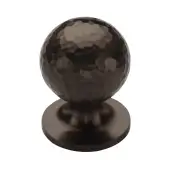 HAM8321 38-MB Heritage Brass Cabinet Knob Ball Hammered Design 38mm Matt Bronze finish