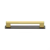 PL0337 128-BSB Heritage Brass Cabinet Pull Metro Design with Plate 128mm ctc Matt Bronze&sol;Satin Brass Finish