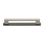 PL0337 160-BSN Heritage Brass Cabinet Pull Metro Design with Plate 160mm ctc Matt Bronze&sol;Satin Nickel Finish
