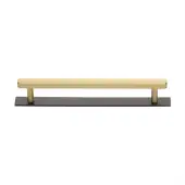 PL4422 160-BSB Heritage Brass Cabinet Pull Hexagonal Design with Plate 160mm ctc Matt Bronze&sol;Satin Brass Finish
