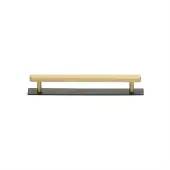 PL4422 96-BSB Heritage Brass Cabinet Pull Hexagonal Design with Plate 96mm ctc Matt Bronze&sol;Satin Brass Finish
