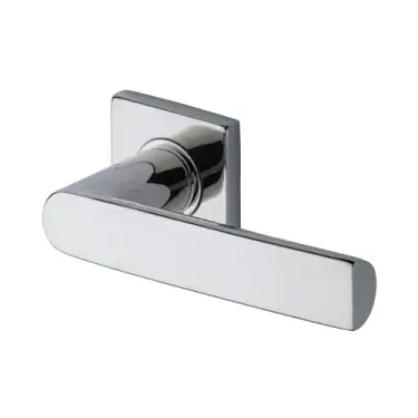 Click Here To Enlarge This Photo Of SS-SQ655-P M&period;Marcus 'Steel Line' Hemisphere Lever on Square Rose Polished Stainless Steel Finish