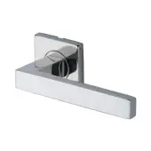 SS-SQ662-P M&period;Marcus 'Steel Line' Latitude Lever on Square rose Polished Stainless Steel Finish