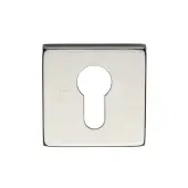 SS-SQ891-P M&period;Marcus 'Steel Line' Square Euro Escutcheon Polished Stainless Steel Finish