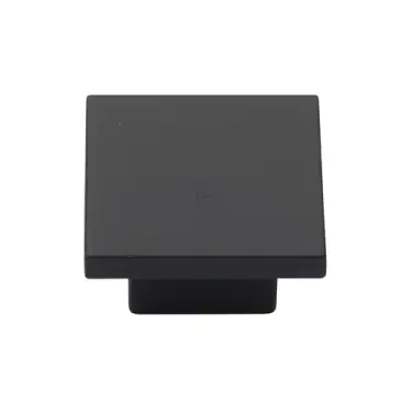 Click Here To Enlarge This Photo Of TK1254-032-SBK M&period;Marcus Classic Square Cabinet Knob Matt Black Silk Touch Finish 32mm