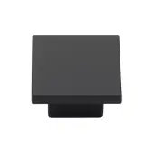 TK1254-032-SBK M&period;Marcus Classic Square Cabinet Knob Matt Black Silk Touch Finish 32mm