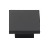 TK1254-040-SBK M&period;Marcus Classic Square Cabinet Knob Matt Black Silk Touch Finish 40mm