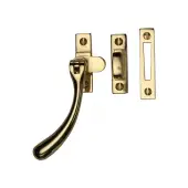 V1008 MP&sol;HP-ULB Heritage Brass Casement Window Fastener Ball Design Unlacquered Brass finish