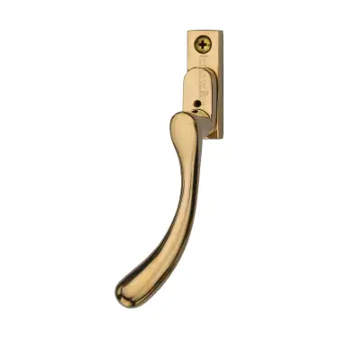 Click Here To Enlarge This Photo Of V1009L-LH-ULB Heritage Brass Left-Handed Espagnolette Handle Ball Design Unlacquered Brass finish