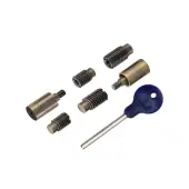 V1108-AT Heritage Brass Sash Window Stop &lpar;pair&rpar; with key Antique Brass