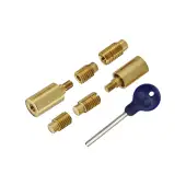 V1108-PB Heritage Brass Sash Window Stop &lpar;pair&rpar; with key Polished Brass