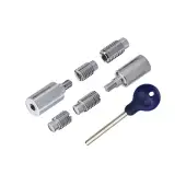 V1108-PC Heritage Brass Sash Window Stop &lpar;pair&rpar; with key Polished Chrome