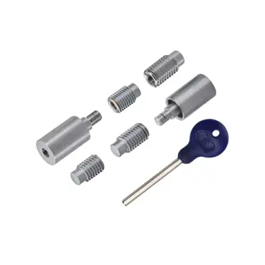 Click Here To Enlarge This Photo Of V1108-SC Heritage Brass Sash Window Stop &lpar;pair&rpar; with key Satin Chrome