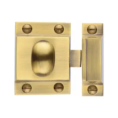 Click Here To Enlarge This Photo Of V1112-AT Heritage Brass Cupboard Latch with Oval Turn Antique Brass Finish