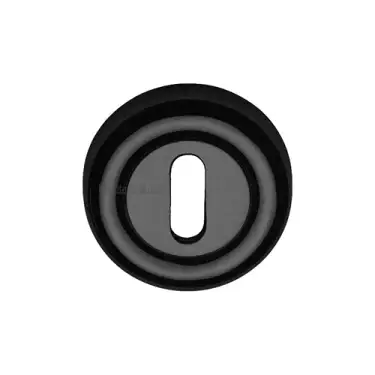 Click Here To Enlarge This Photo Of V6722-BKMT Heritage Brass Key Escutcheon Matt Black finish