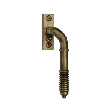 Click Here To Enlarge This Photo Of V895L RH-AT Heritage Brass Lockable Reeded Espagnolette Right Handed Antique Brass Finish