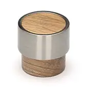 W4370-49-OAK M&period;Marcus Wooden Cabinet Knob Radio Design 49mm Oak Finish